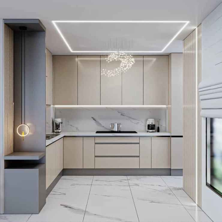کابینت هایگلاس مدرن نسکافه ایی
